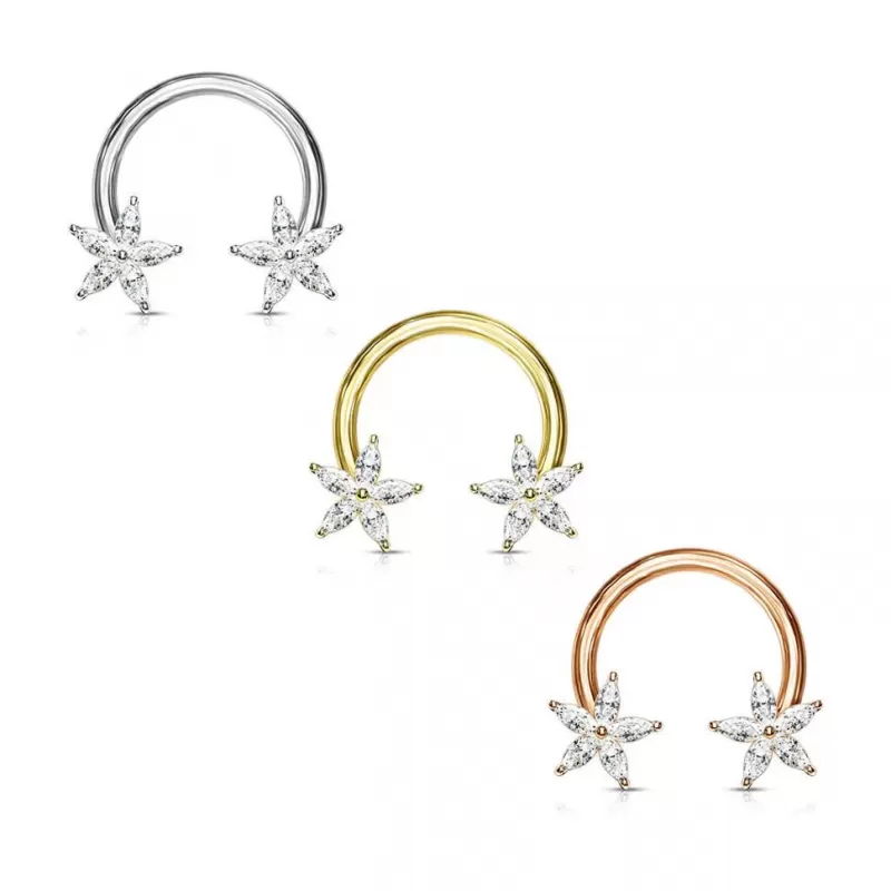 Циркуляр (подкова) PiercedFish HSC06 серьга для пирсинга септума, хряща уха, брови, носа, губ, сосков