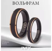 Черное кольцо из карбида вольфрама INFY RTG-4321-KRD