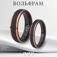 Черное кольцо из карбида вольфрама INFY RTG-4321-KRD