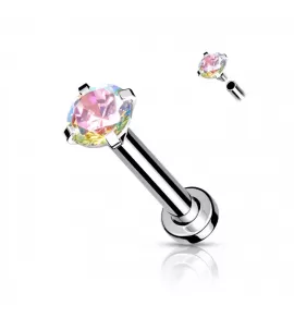 Серьга лабрет из стали PiercedFish LSI037-AB для пирсинга губ, носа, уха