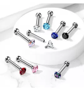 Серьга лабрет из стали PiercedFish LSI037-AB для пирсинга губ, носа, уха