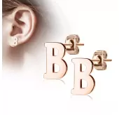 Серьги-гвоздики из стали TATIC SE3429R в форме букв