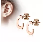 Серьги-гвоздики из стали TATIC SE3429R в форме букв