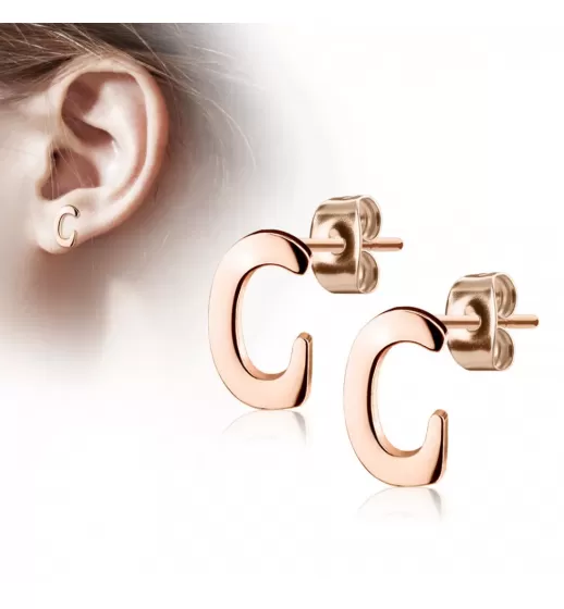 Серьги-гвоздики из стали TATIC SE3429R в форме букв