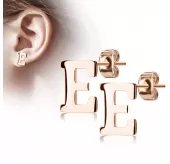 Серьги-гвоздики из стали TATIC SE3429R в форме букв
