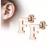 Серьги-гвоздики из стали TATIC SE3429R в форме букв