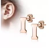 Серьги-гвоздики из стали TATIC SE3429R в форме букв