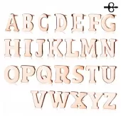 Серьги-гвоздики из стали TATIC SE3429R в форме букв