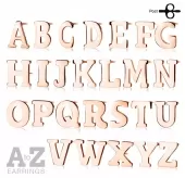 Серьги-гвоздики из стали TATIC SE3429R в форме букв
