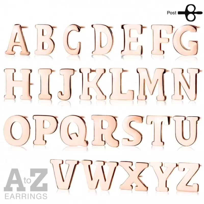 Серьги-гвоздики из стали TATIC SE3429R в форме букв