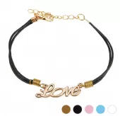Женский браслет-шнурок текстильный TATIC SL0197 с надписью LOVE