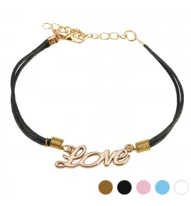 Женский браслет-шнурок текстильный TATIC SL0197 с надписью LOVE