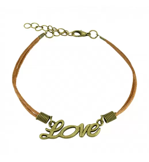 Женский браслет-шнурок текстильный TATIC SL0197 с надписью LOVE