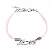 Женский браслет-шнурок текстильный TATIC SL0197 с надписью LOVE