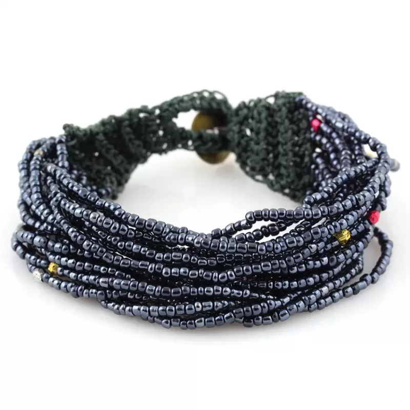 Браслет Indigo ING-1439 из бисера и граненных бусин