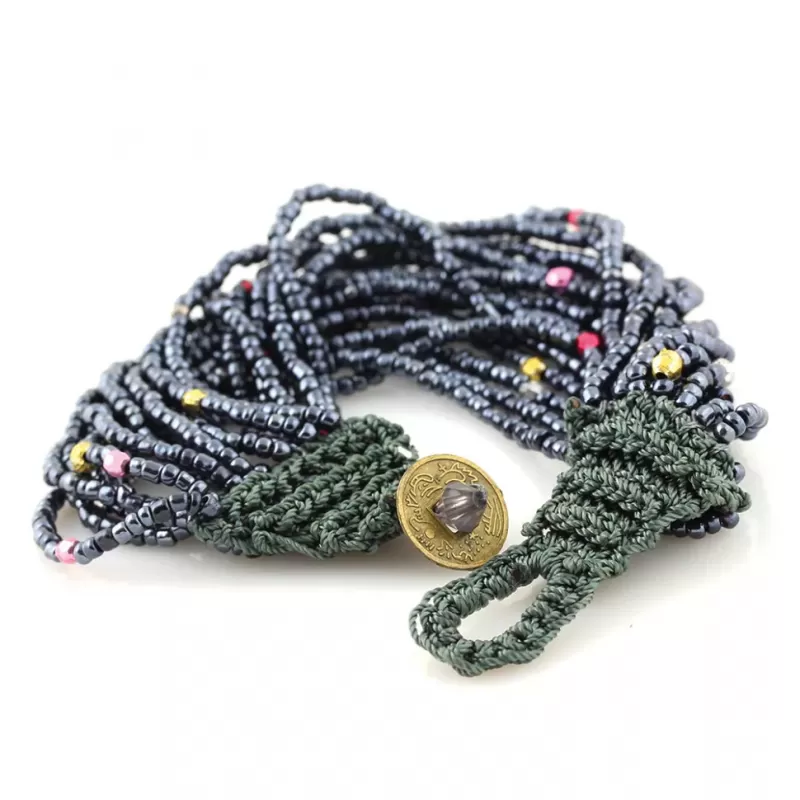 Браслет Indigo ING-1439 из бисера и граненных бусин