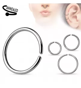 Серьга кольцо из стали PiercedFish RX1 для пирсинга септума, хряща уха, носа, брови, губ