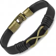 Кожаный браслет мужской Everiot VD-MJ-1797 со знаком бесконечности