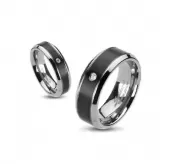 Кольцо Spikes из титана R-TI-3582 с фианитом