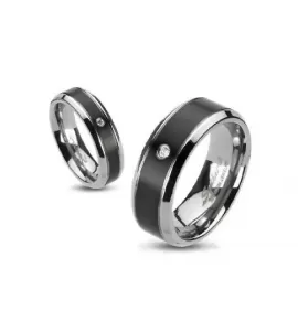 Кольцо Spikes из титана R-TI-3582 с фианитом