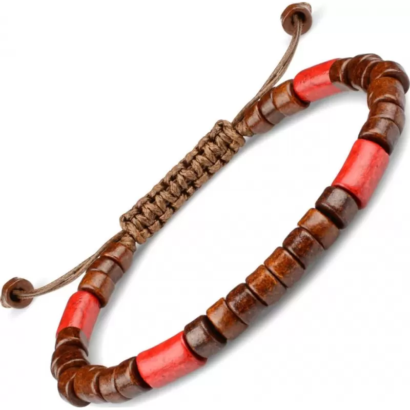 Плетеный браслет ручной работы в стиле Шамбала Everiot Select LNS-2058 из керамических бусин