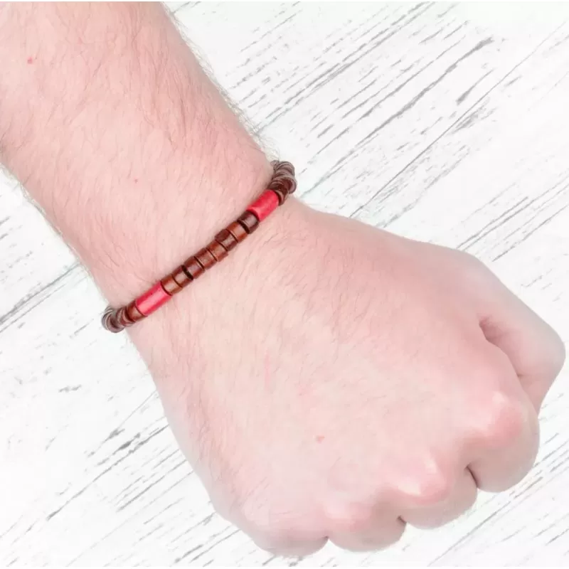 Плетеный браслет ручной работы в стиле Шамбала Everiot Select LNS-2058 из керамических бусин