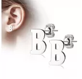 Стальные серьги-гвоздики TATIC SE3429S в форме букв
