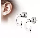 Стальные серьги-гвоздики TATIC SE3429S в форме букв