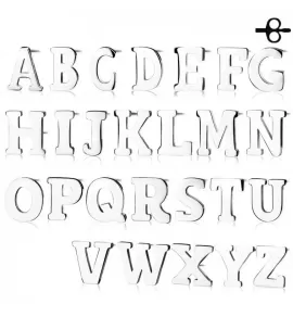 Стальные серьги-гвоздики TATIC SE3429S в форме букв