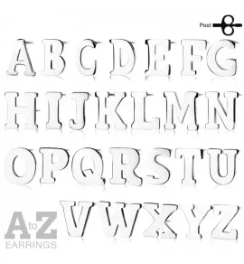 Стальные серьги-гвоздики TATIC SE3429S в форме букв