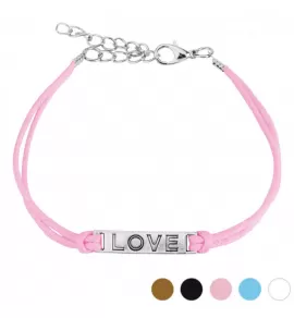 Женский браслет-шнурок текстильный TATIC SL0198 со словом LOVE