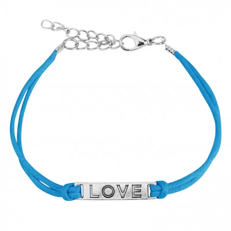 Женский браслет-шнурок текстильный TATIC SL0198 со словом LOVE