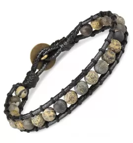 Плетеный браслет Everiot Select LNS-2190 из натурального агата