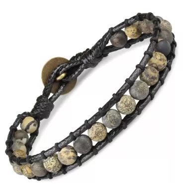 Плетеный браслет Everiot Select LNS-2190 из натурального агата