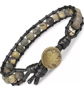 Плетеный браслет Everiot Select LNS-2190 из натурального агата