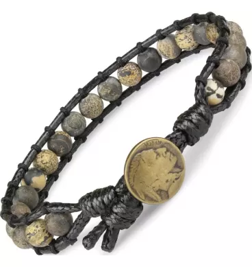 Плетеный браслет Everiot Select LNS-2190 из натурального агата