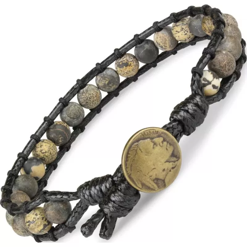 Плетеный браслет Everiot Select LNS-2190 из натурального агата