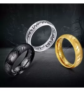 Кольцо всевластия из стали Everiot SR-BR-059-GD