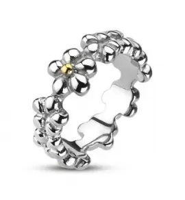 Кольцо из стали TATIC R-Q2004 с цветами