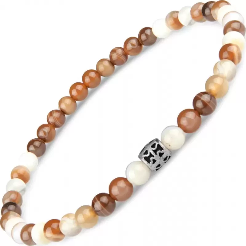 Браслет из агата Ботсвана на резинке Everiot Select LNS-2060