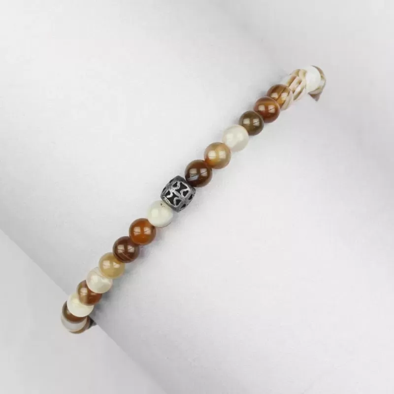 Браслет из агата Ботсвана на резинке Everiot Select LNS-2060