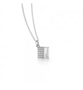 Квадратный кулон из стали INORI INP168 с фианитами