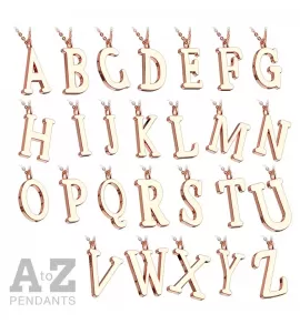 Кулон-буква "Английский алфавит" Spikes SNP-05R из стали на цепочке