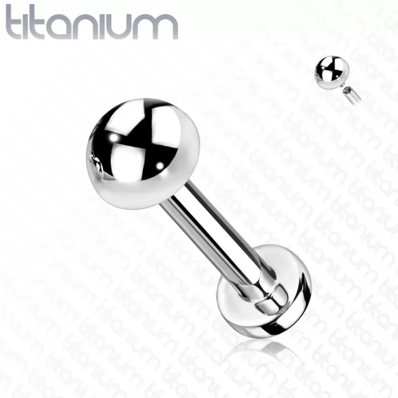 Титановая серьга лабрет Pirslab TIL17-ST для пирсинга Монро, трагуса, хеликса