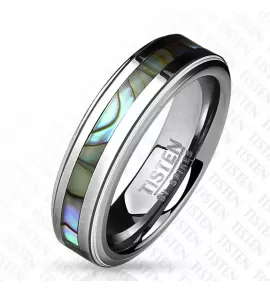 Кольцо Tisten из титан-вольфрама (тистена) R-TS-019 с галиотисом