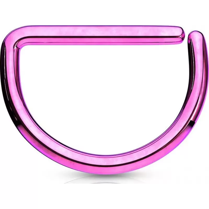 Серьга-полукольцо из стали PiercedFish RX4 (D-образной формы) для пирсинга септума, хряща уха, носа