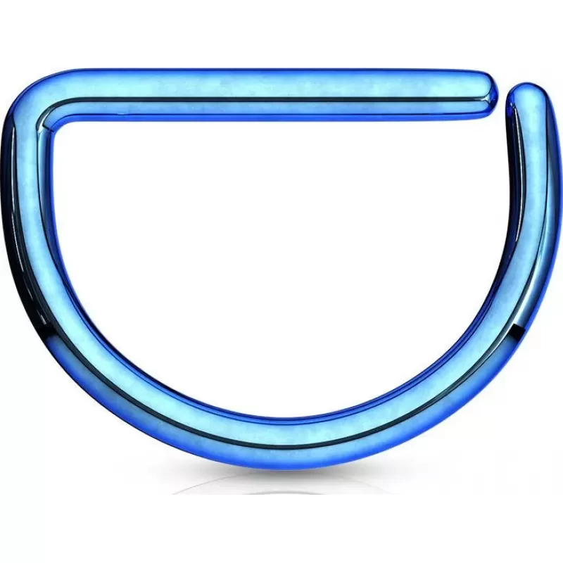 Серьга-полукольцо из стали PiercedFish RX4 (D-образной формы) для пирсинга септума, хряща уха, носа