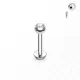 Серьга лабрет из титана для пирсинга губ, хряща уха Pirslab T23L03 с фианитом