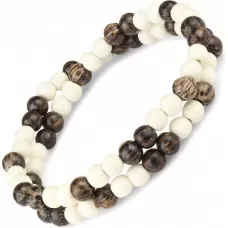 Браслет на резинке Everiot Select --LNS-3010 из дерева в два оборота