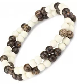 Браслет на резинке Everiot Select --LNS-3010 из дерева в два оборота